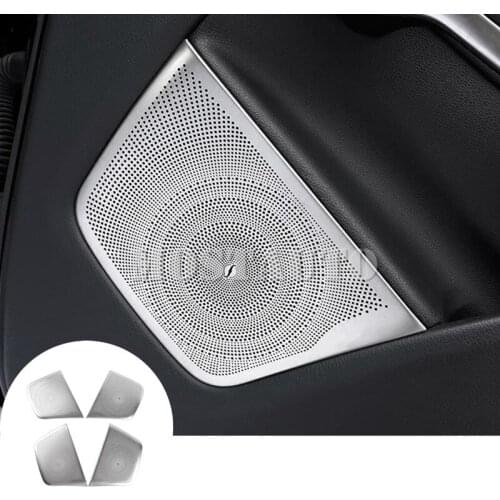 For Benz A Class W176 Matte Inner Car Door Speaker Trim Cover 2013 -2018 4pcs Car Accessories Interior Car Decor Car Trim
