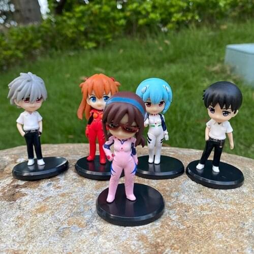 6cm BANDAI EVA Q Posket NEON GENESIS EVANGELION Ayanami Rei Anime Characters Action PVC Collection Model Toy Anime Figure Toys