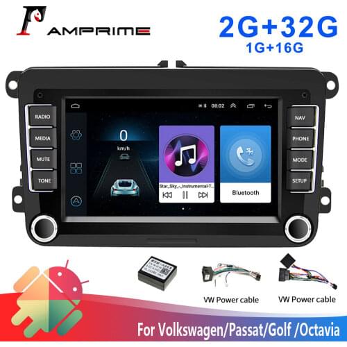 AMPrime 2 din Android Car Radios GPS Multimedia Player For VW/Volkswagen/Golf/Passat/b7/b6/Skoda/Seat/Octavia/Polo Auto Stereo