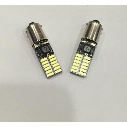 Automobile LED Bulb Width Indicator Reading Lamp Rear Fog Lamp Ba9s 4014 24smd Led Lights for Car Car Accessories