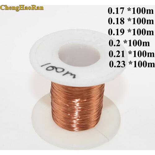 ChengHaoRan Polyurethane Enameled Wire Copper wire primary color 100 meter 0.17 0.18 0.19 0.2 0.21 0.23 mm x 100m QA-1-155