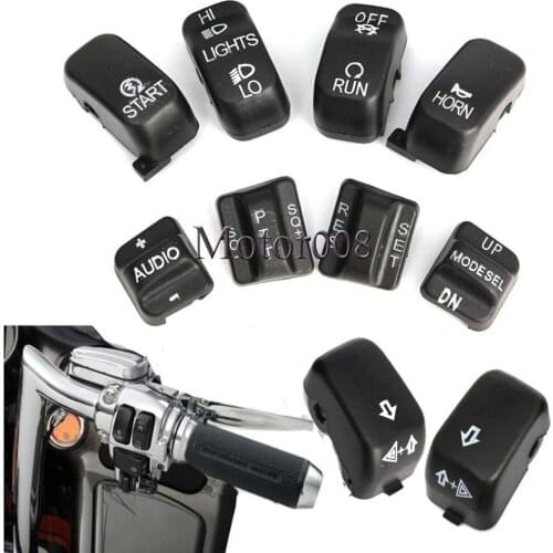 Balck Replacement Hand Controls Housing Switch Cover Button Cap Kit fit for Harley Softail Dyna Road King Tour Glide Fatboy