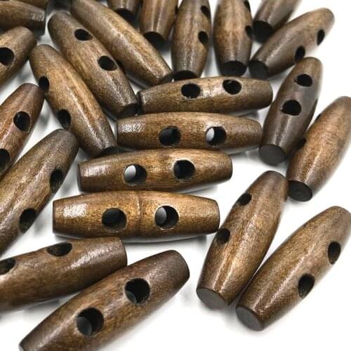 10pcs 2 Holes Overcoat Wood Sewing Buttons Scrapbooking 30mm WB423