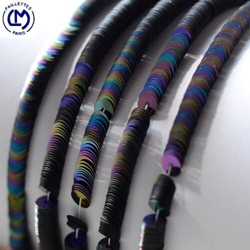 French imported LM colorful black solid color sequins, French embroidery beading materials, clothing accessories