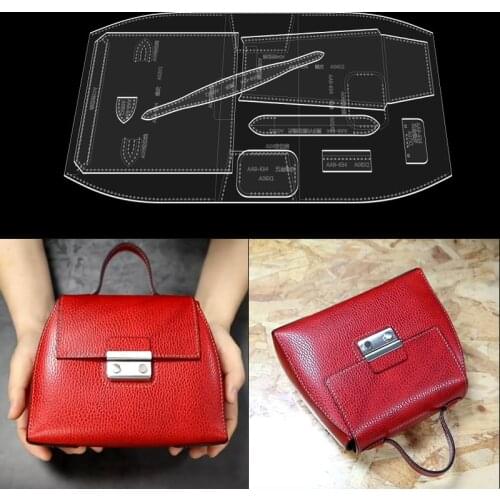 1 set Leather Craft Tools DIY Acrylic sewing pattern for handbag DIY handmade craft size 20*12*8cm