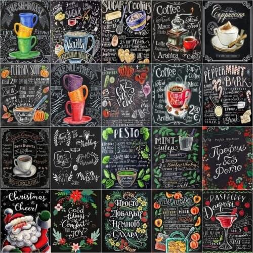 CHENISTORY Oil Painting By Numbers Cartoon Blackboard Canvas Drawing Handpainted Kits Acrylic Paints Art Unique Gift Wall Deco