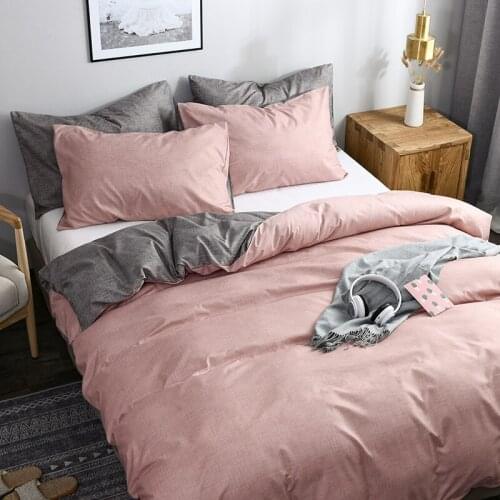 Classic Simple Bedding Set Nature Healthy Duvet Cover With Pillowcase Boy Teen Girl Luxury Dormitory Household Euro Home Textile