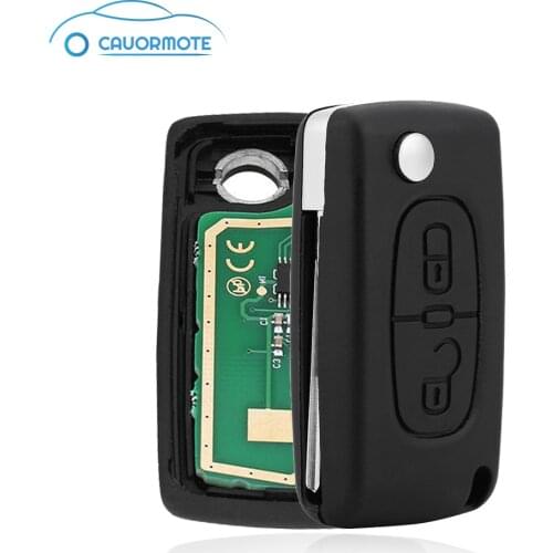 2 Buttons Remote Key For Peugeot 207 307 308 407 807 Electronic ID46 Chip Central Locking Car Key Fob 433Mhz Folding Flipped Key