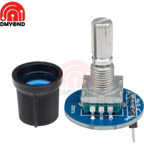 Rotating Potentiometer Digital Rotary Incremental Encoder Control Switch Module Digital Pulse Signal with Knob Cap