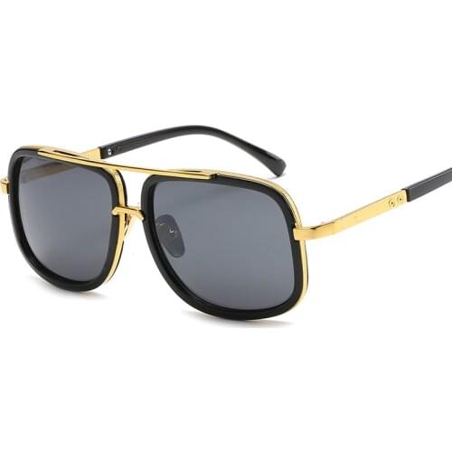 Men sunglasses sun glasses for participants in shading mirror fashion street snap frog mirror metal outer sunglasses UV400. 6663