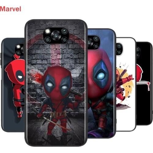 Deadpool Marvel Cartoon For Xiaomi Poco X3 NFC M2 X2 F2 F3 C3 M3 F1 Pro Mi Play Mix 3 A3 A2 A1 6 5 Lite Soft Phone Case