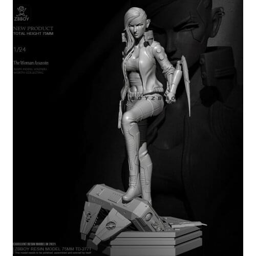 75mm 1/24 Resin model kits DIY figure self-assembled TD-2771