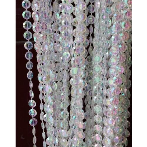 New Wedding Party Decoration Colorful Acrylic Crystal Beads String Garland Strands DIY Craft Christmas Tree Hanging Ornament