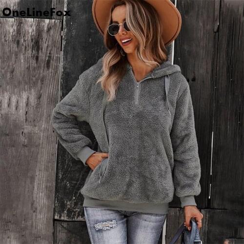 ONE LINE FOX Womens Autumn Hoodies