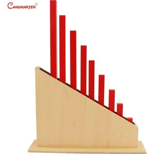 Montessori Number Red Rods With Stand Wood Materials for Kids Professional Teaching Toys Math Sticks Educational Toy SE011-NX3