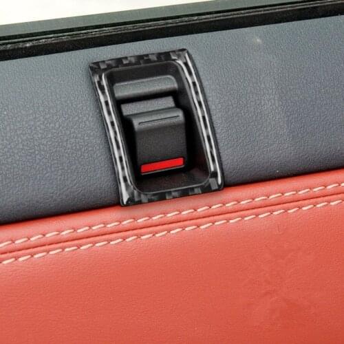 Genuine Carbon Fiber For Nissan GTR R35 2008-2020 Car Door Lock Button Frame Cover Trim Car Styling