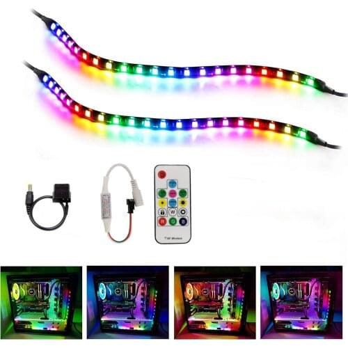 DC5V Motherboard Full color LED Strip pixel light ws2811 IC Dynamic RGB 5050 PC Case ASUS RGB +Adapter+Conversion lineIP30/IP65