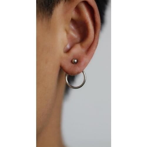 DAVINI Circle Statement Stud Earrings Gold Silver Color Geometric Vintage Earrings For Women Modern Female Fashion Jewelry MG348