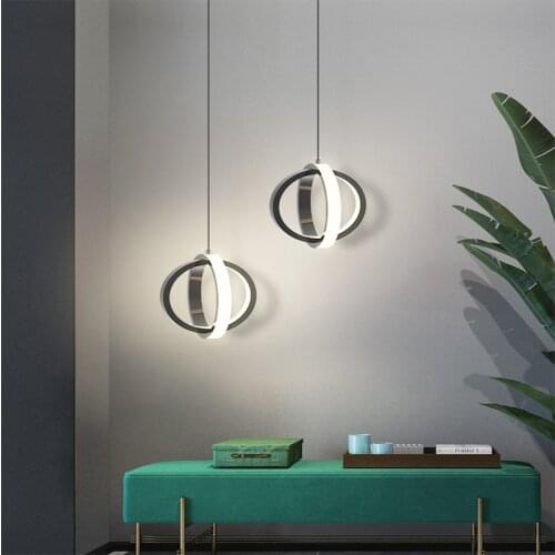 Modern nordic new bedroom living room chandelier LED bedside lamp study room dining room ceiling lamp balcony aisle lamp