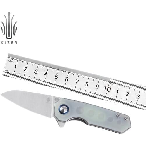 Kizer Tactical Knife Lieb V2541N2 2020 New Transparent G10 Handle Knife Lightweight EDC Knife with Pocket Clip
