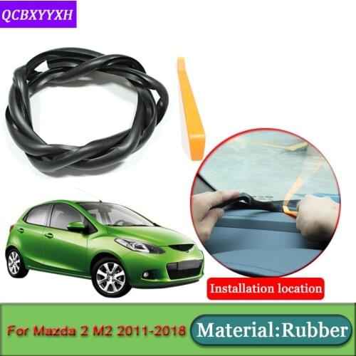 Car-styling For Mazda 2 M2 2011-2018 Rubber Anti-Noise Soundproof Dustproof Car Dashboard Windshield Sealing Strips Accessories