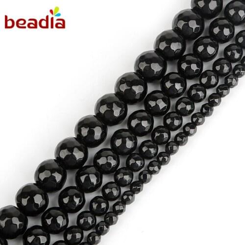 High Quality Dia 4/6/8/10mm Black Banded Stripe Synthesis Dyed Faceted Crystal Clear For DIY Necklace Bracelet