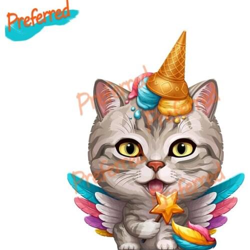 High Quality Silver Tabby Cat Decal Motocross Racing Laptop Helmet Trunk Wall Vinyl Car Sticker Die Cutting Waterproof PVC