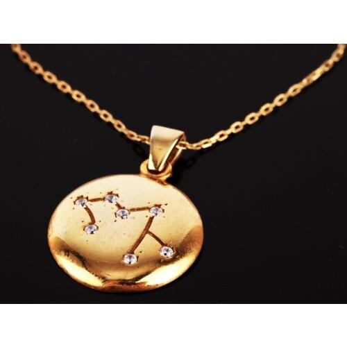 UM US JEWELRY Spring Sign Gold Plated 925 Sterling Silver Necklace