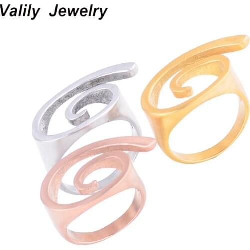 EdgLifU Female Rings Simple Round Arc Lines Ring for Women Stainless Steel Gold Geometric Korea Style Summer Ring Jewelry