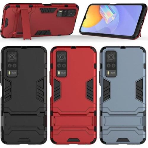 For Vivo X60 V20 SE X50 Pro Plus Y73S S7e 5G IQOO5 Rugger Armor Hard Case With Stand For Vivo Y51 2020 Y52S IQOO3 V19 Y30 Y50