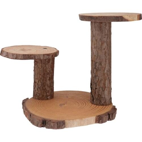 1pc Decorative Flowerpot Holder Wooden Plant Pot Base Simple Style Flower Rack