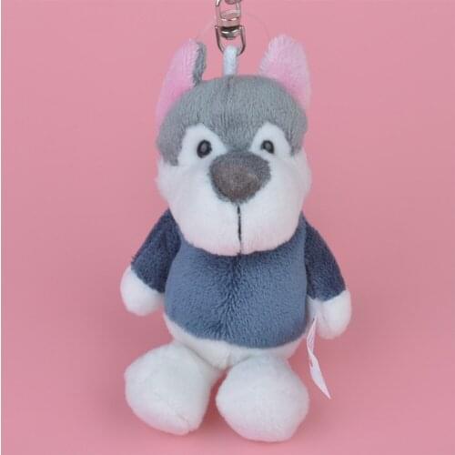1 Pcs Dark Color Husky Dog Small Plush Pendant Toy, Kids Doll Keychain / Keyholder Gift Free Shipping