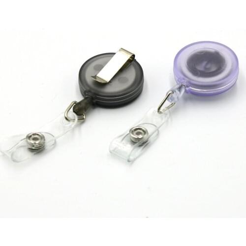 10pcs/lot Retractable Badge Reels for Card Holder Anti-Lost Clip Card Badge Holder Reels Key Chain Ring Reels Clip