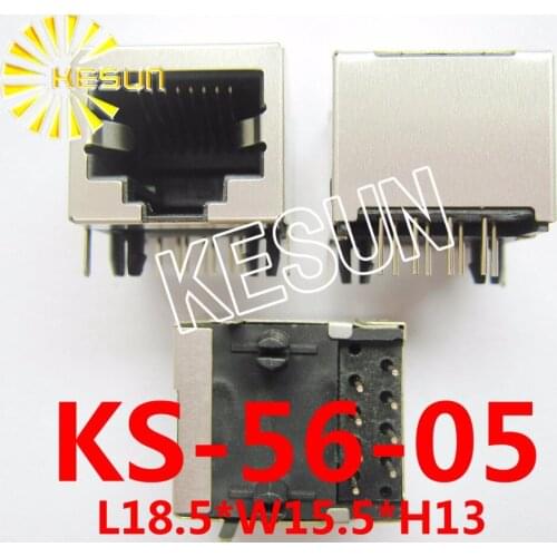 FREE SHIPPING 20PCS x RJ45 56 Shield type 18.5mm 8P8C 8Pin Metal PCB Right Angle Modular Female Network Socket LAN Connector