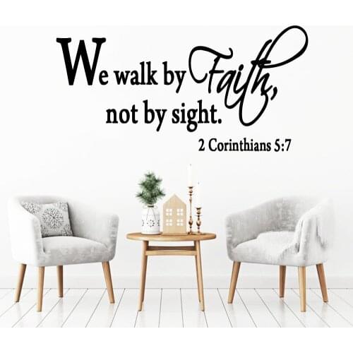 3D walk by faith Vinyl Kitchen Wall Stickers Wallpaper vinyl Stickers Wall Decals Living Room Bedroom adesivi murali