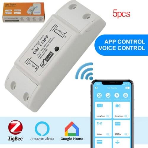 5PCS Wifi Smart Wireless Remote Switch Light Controller Module Smart House Sensor Switch Work With Alexa Google Home EWeLink