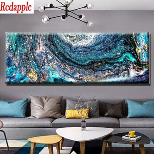 Abstract watercolor 5d diy diamond painting fantasy River starry sky scenery full mosaic square round embroidery large size art