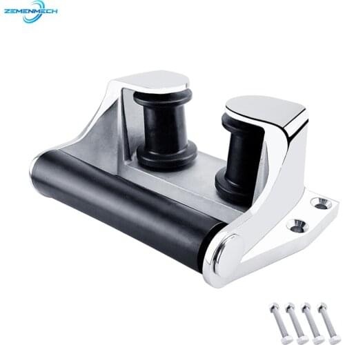 Boat Accessories 316 Stainless Steel Heavy Duty Boat Bow Fairlead Roller Chock Wheel Marine Cleat Bollard Anchor Roller Hardware