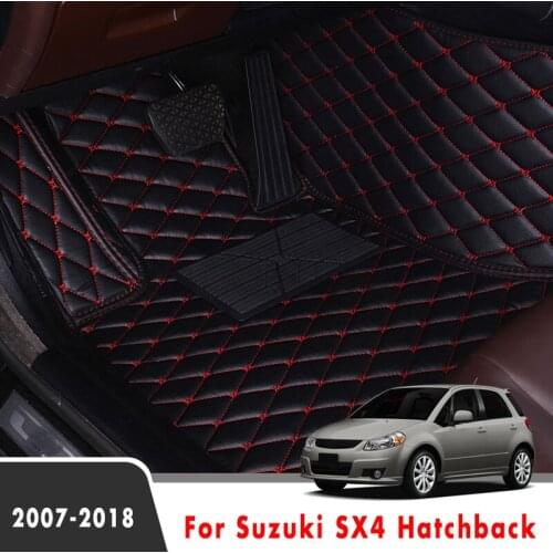 Car Floor Mats For Suzuki SX4 Hatchback 2018 2017 2016 2015 2014 2013 2012 2011 2010 2009 2008 2007 Carpets Rugs Car Accessories