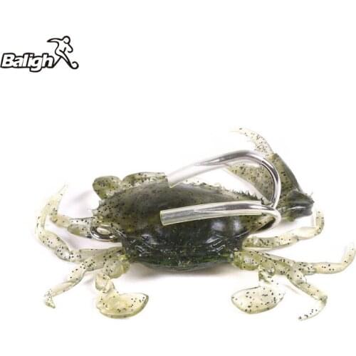 Balight Lure Soft Bait Submerged 10cm-30g For Crab Winter Ice Fishing With Hook Anti-bottom Ice Fishing Bait