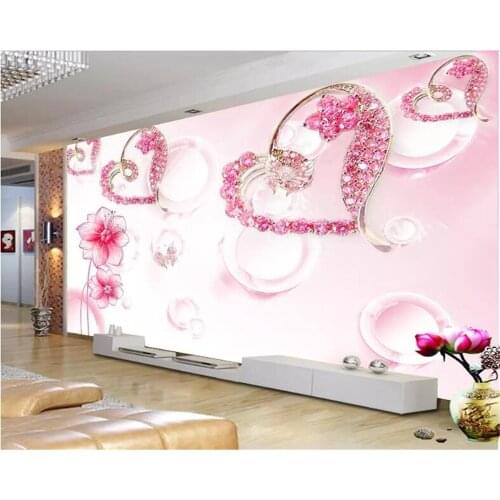 Beibehang Custom Wallpaper 3D HD Modern floral love wall wallpaper Modern Abstract Art Living Room Bedroom 3d Wallpaper mural