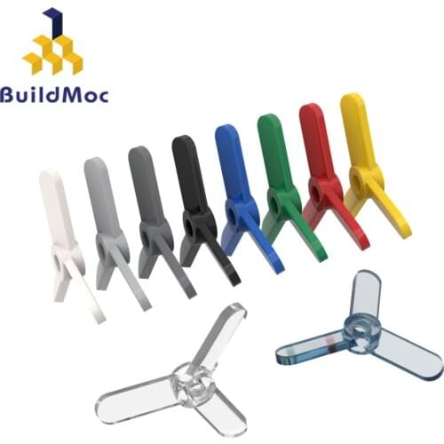 BuildMOC 2421, 28969 3.6 x 3.2 x 0.5 propeller 3 propellers For Building Blocks Parts DIY Construction Classic Brand gift Toys