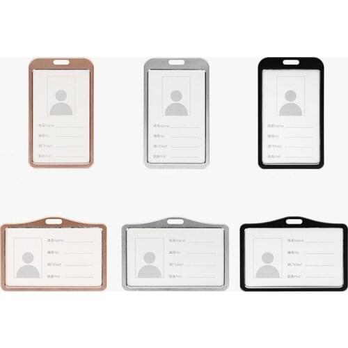 Aluminium Alloy Employee Name ID Card Cover Metal Work Certificate Identity Badge ID Business Case Credit Card Holder Wallet