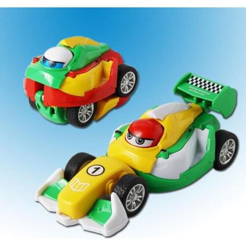 Baby Inertia Car Model Portable Mini Racing Car Boy Child Toy Inertia Forward Deformation Car Equation Car Toy Gift
