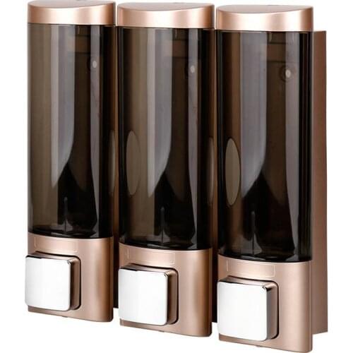 Liquid Soap Dispenser Wall Mount ABS Triple Double Single Detergent Shampoo Dispenser Bathroom Lotion Pump Dispensers Bottle