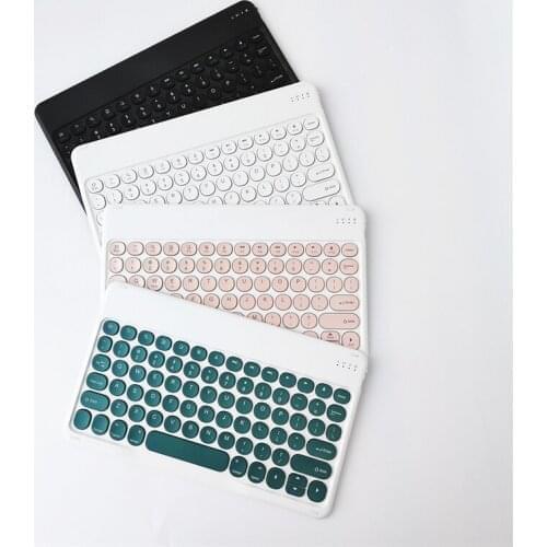 For Samsung Galaxy Tab A7 10.4 S6 Lite Keyboard Round Cap Vintage 10 inch Keyboard for Huawei/Xiaomi/iPad Magnetic Keyboards