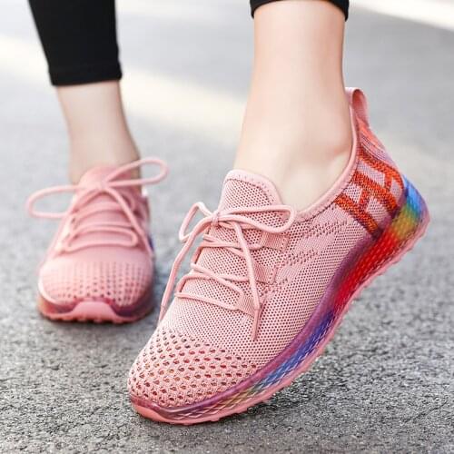 Breathable Tennis Shoes For Women Comfortable Gym Sport Shoe Outdoor Ladies Stability Athletic Fitness Sock Sneakers Tenis Mujer