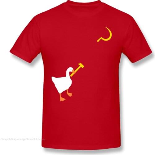 Men Untitled Goose Games Funny Adventure TShirt Comrade Goose Pure Cotton Tees Harajuku Adult Shirt