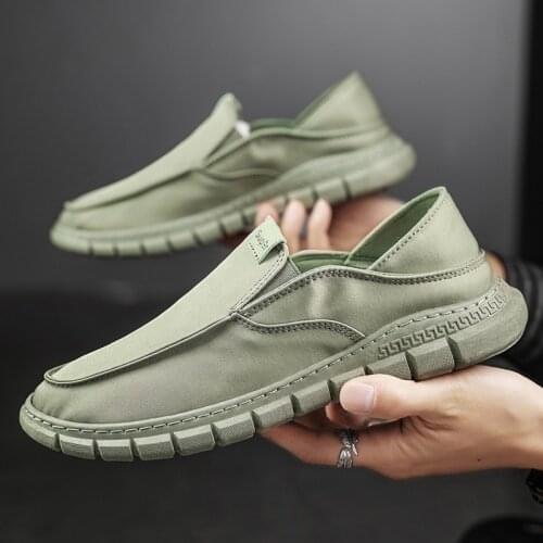 New Men Walking Shoes Cotton 2021 Lightweight Breathable Summer Male Casual Shoes Flats Slip On Loafers Black EU 39-44 PW146