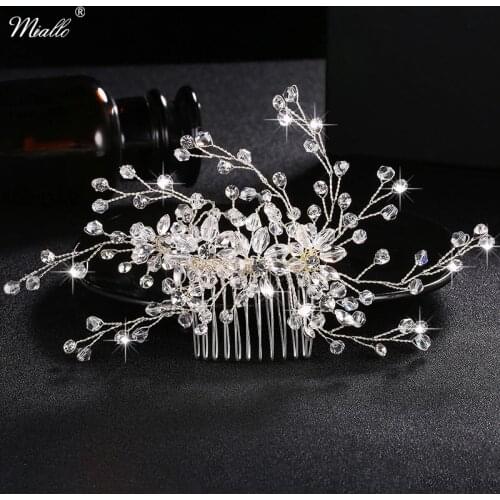 Miallo Wholesale Fashion Blossom Headpiece Wedding Hair Comb Handmade Crystal Bridal Hair Accessories for Hairstyle